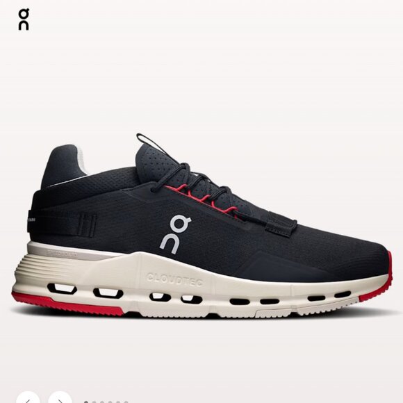 On Men's Cloudnova 2 Shoes - BlackRed